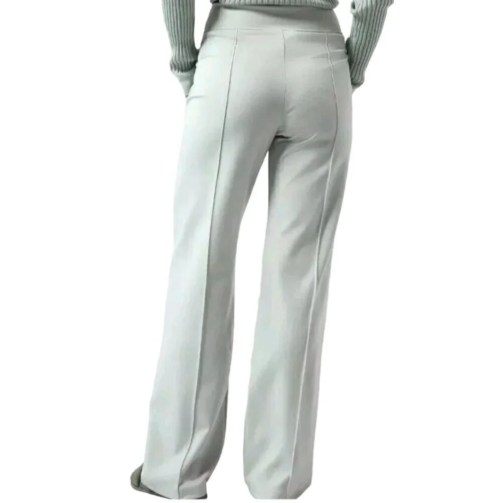 Athleta Eastbound Wide Leg Pants Zip Pockets Mint Green Size 12